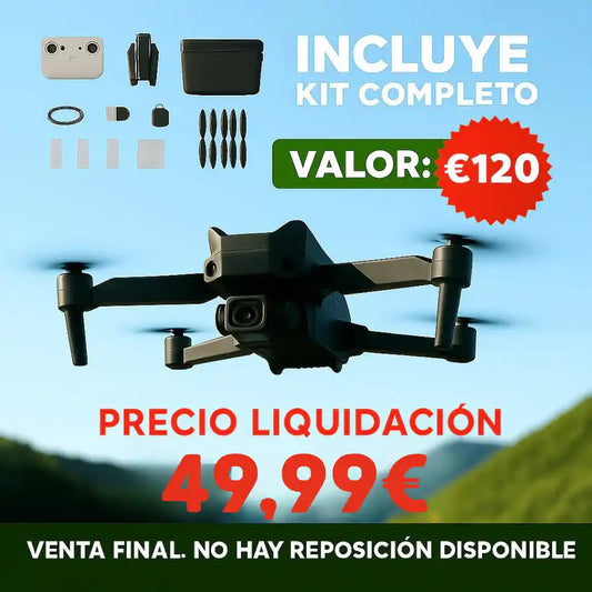 Dron con doble cámara 4K + MÁLETIN GRATIS